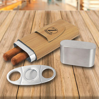 Personalized Cigar Holder - Bamboo